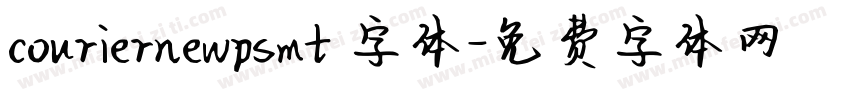 couriernewpsmt 字体字体转换